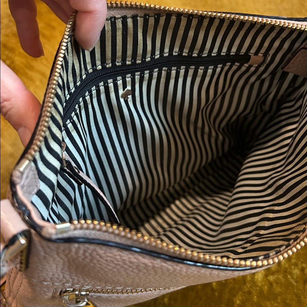 Kate Spade Blush Pink Soft Pebbled Leather Crossbody Bag - great condition! - Picture 6 of 11